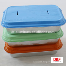 Disposable aluminum foil airline lunch/meal box